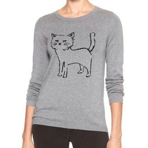 BANANA REPUBLIC FACTORY | Heather Gray Cat Year Round Sweater | Women’s Medium
